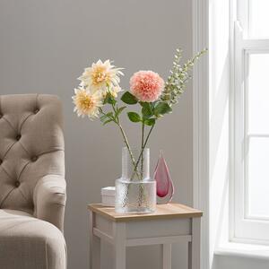 Artificial Peach Dahlia Letterbox Bouquet