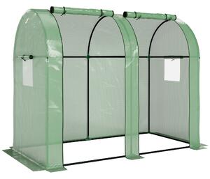 Outsunny Tomato Greenhouse, Garden Growhouse w/ 2 Roll-up Doors and 4 Mesh Windows, Portable Green House, 185 x 94 x 150cm, Green Aosom UK