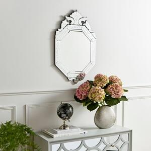 Glass Venetian Swept Octagon Wall Mirror