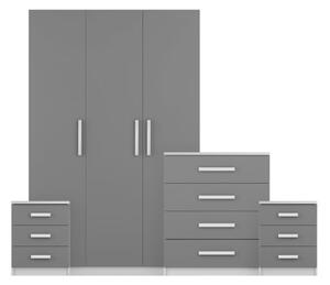 Sudbury 4 Piece Triple Wardrobe Bedroom Furniture Set