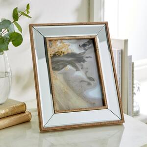 Mirror and Wood Effect Photo Frame