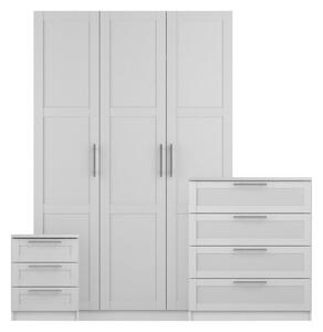 Sudbury Framed 3 Piece Triple Wardrobe Bedroom Furniture Set