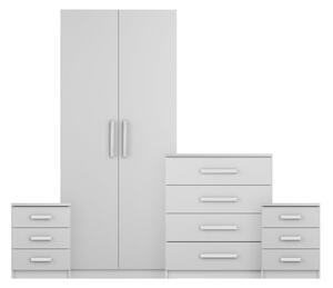 Sudbury 4 Piece Double Wardrobe Bedroom Furniture Set