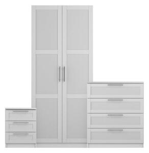 Sudbury Framed 3 Piece Double Wardrobe Bedroom Furniture Set