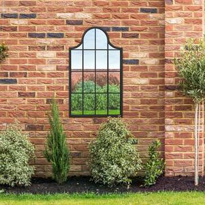 Arcus Window Pane Arched Indoor Outdoor Wall Mirror