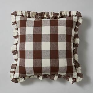 Frilled Check Cushion Pinecone