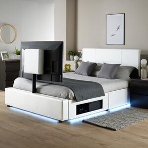 XR Living Ava TV Bed with LED Lights and TV Mount