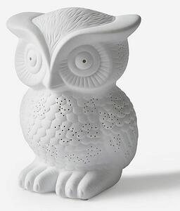 Kids White Ceramic Owl Night Light