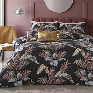 Soiree Josette Black Duvet Cover and Pillowcase Set