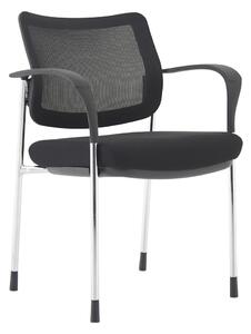 Arda Mesh Back Conference Chair (Chrome Frame), Black