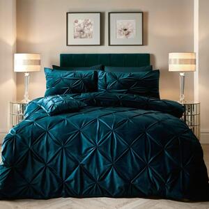 Soiree Mira Teal Duvet Cover and Pillowcase Set