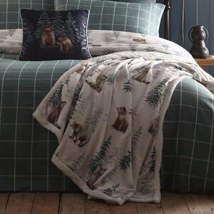 Lodge Bear Walks Bedspread 150cm x 200cm