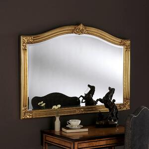 Yearn Arch Top Overmantle Mirror 130x89cm Gold Effect Gold Effect