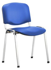 Pack Of 4 Summit Vinyl ISO Conference Chairs With Chrome Frame, Blue