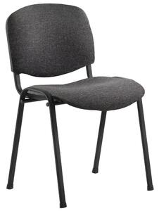 Pack Of 4 Summit Fabric ISO Conference Chairs With Black Frame, Charcoal