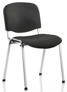 Pack Of 4 Summit Fabric ISO Conference Chairs With Chrome Frame, Black