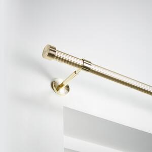 Ribbed Metal Extendable Eyelet Curtain Pole 25/28mm Gold