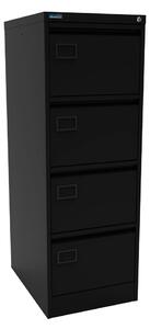 Silverline Executive 4 Drawer Filing Cabinets, Black