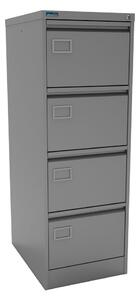 Silverline Executive 4 Drawer Filing Cabinets, Silver