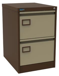 Silverline Executive 2 Drawer Filing Cabinets, Coffee/Cream