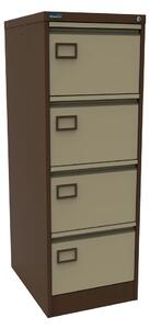 Silverline Executive 4 Drawer Filing Cabinets, Coffee/Cream