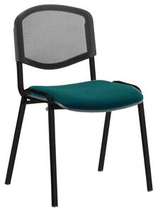 ISO Black Frame Mesh Back Conference Chair (Maringa Teal), Maringa Teal