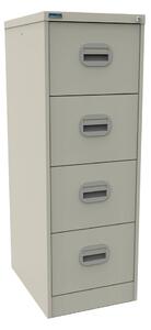 Silverline Kontrax 4 Drawer Filing Cabinet, White Almond