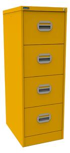 Silverline Kontrax 4 Drawer Filing Cabinet, Sunshine Yellow