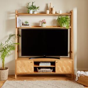 Farris Light Oak Ladder TV Unit for TVs up to 65"