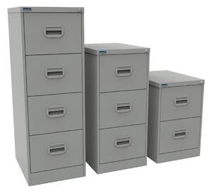 Silverline Kontrax 2 Drawer Filing Cabinet, Light Grey