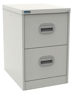 Silverline Kontrax 2 Drawer Filing Cabinet, White Semi Gloss