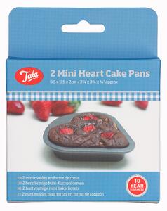Tala Set of 2 Mini Heart Cake Pans Grey