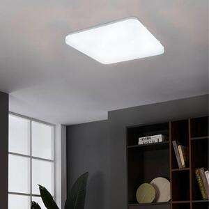 EGLO Frania-S 28cm LED Square Crystal Effect Flush Wall and Ceiling Light