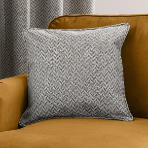 Global Herringbone Grey Cushion Grey
