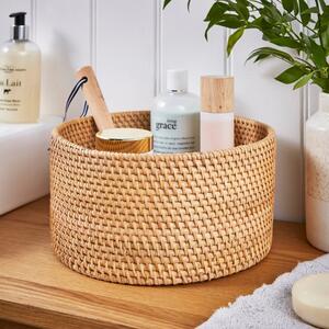 Rattan Round Basket Natural Large