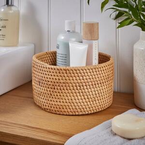 Rattan Round Basket Natural Small