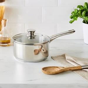 Essentials Stainless Steel Saucepan, 18cm