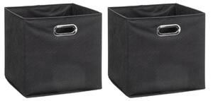 Mix and Modul Set of 2 Linen Effect Cube Storage Boxes