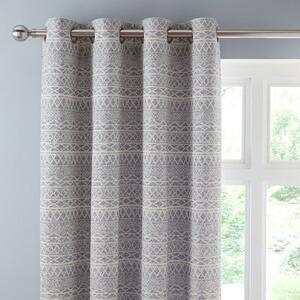 Leda Geometric Eyelet Curtains