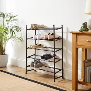 5 Tier Extendable Metal Shoe Rack