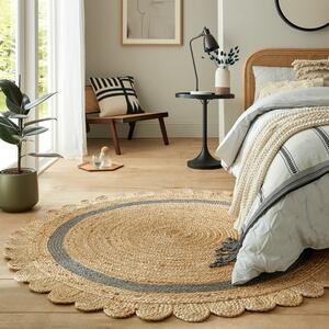 Grace Jute Scallop Round Rug