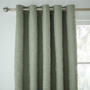 Filey Leaf Blackout Eyelet Curtains