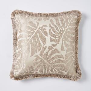 Luxe Jacquard Palm Cushion