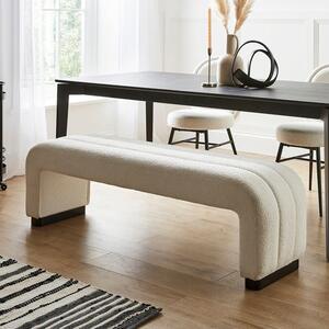 Lucilla 3 Seater Dining Bench, Boucle