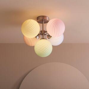 Swirl 5 Light Semi Flush Ceiling Light
