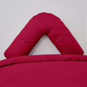 Non Iron Plain Dye Magenta V Shaped Pillowcase