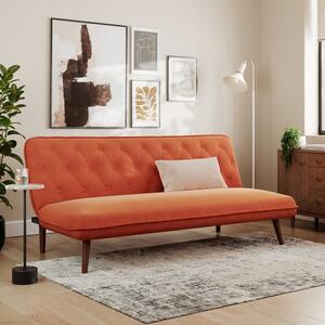 Rosie Buttoned Velvet Double Sofa Bed