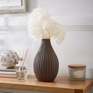 Ribbed Stone Bottle Vase