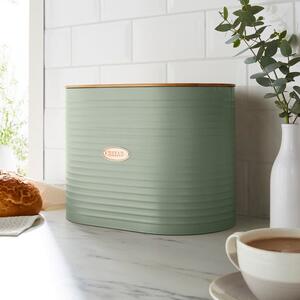 Sage Metal Bread Bin with Badge