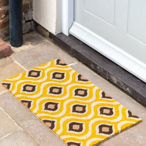 Cedar & Sage Geo Ikat Design Coir Doormat